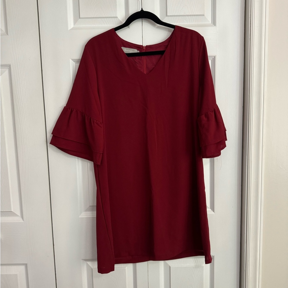 Elegant Burgundy Women's Top